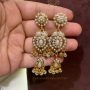 Husna White Jadau Earring